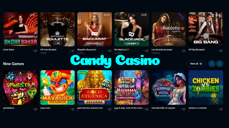 available types of Candy Casino bet including pre-match live express and system bets